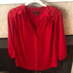 Beautiful red banana republic blouse